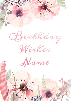 Botanique - Birthday Card Floral Birthday Wishes