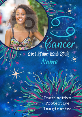 Cancer Birthday Photo Card