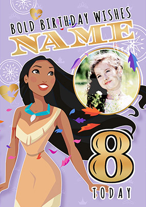 Pocahontas Age 8 Niece Photo Birthday Card