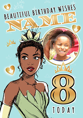 Tiana Age 8 Photo Birthday Card