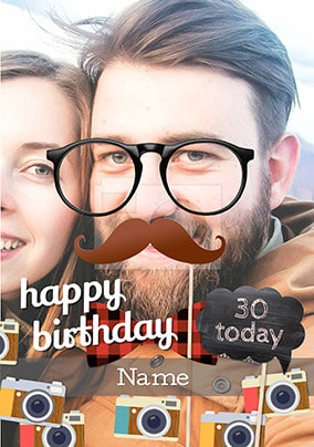 Hipster Photo Filter Birthday Card