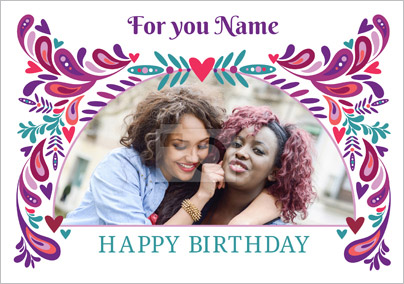 Folklore - Birthday Card Photo Upload For You Landscape
