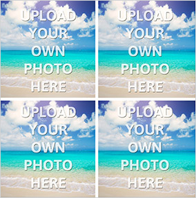 Four Photo Square Card