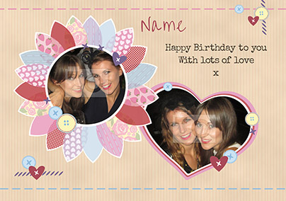 Patchwork - Birthday Card Happy Birthday to You Photo Upload