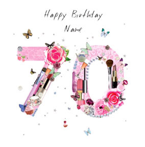 Make Up 70th Birthday Card