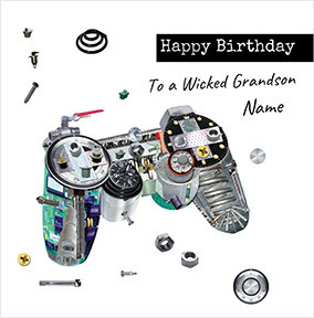 Scrap - Grandson Gaming Birthday Card