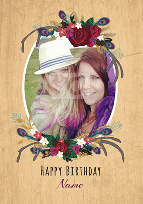 Woodland Wonder - Birthday Card Portrait Full Photo Upload