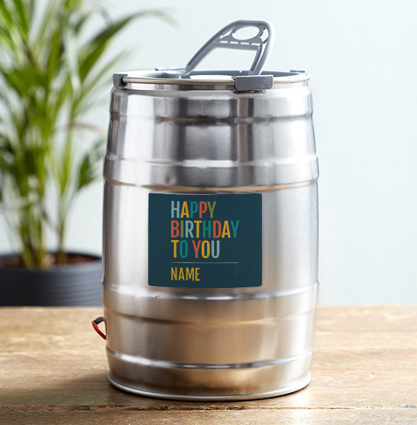 Happy Birthday Personalised Mini 5L Keg - West Coast IPA