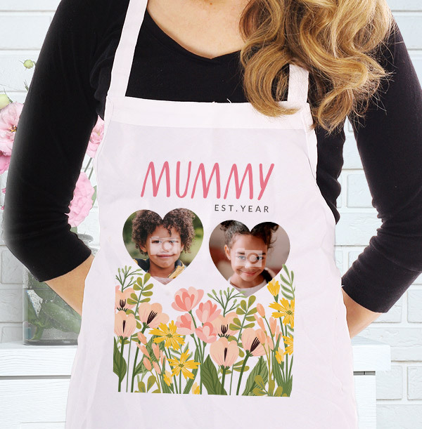 Wild Bloom Mummy Photo Upload Personalised Apron