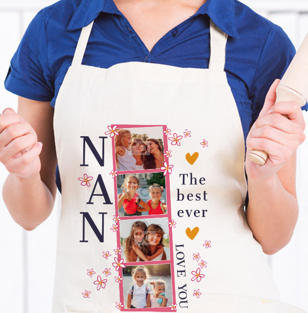 Best Nan 4 Photo Personalised Apron