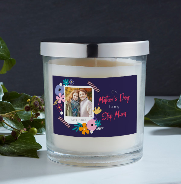 Step Mum On Mothers Day Photo Upload Candle
