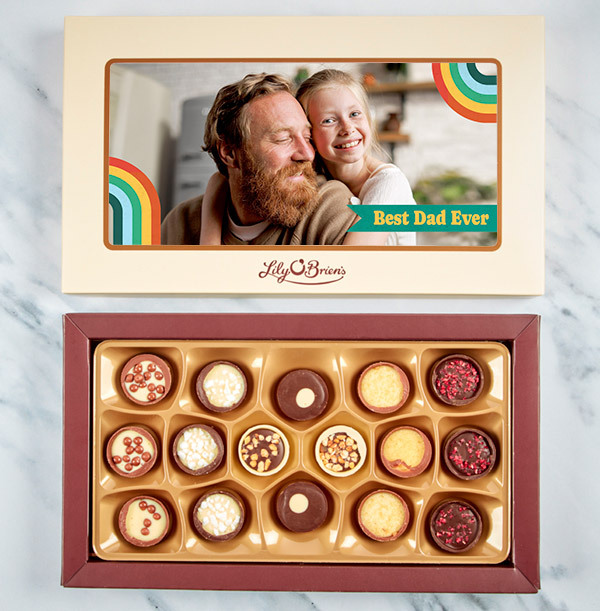 Best Dad Ever Photo Chocolates - Box of 16