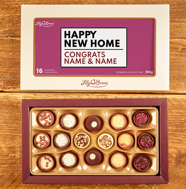 Happy New Home Personalised Chocolates - Box of 16