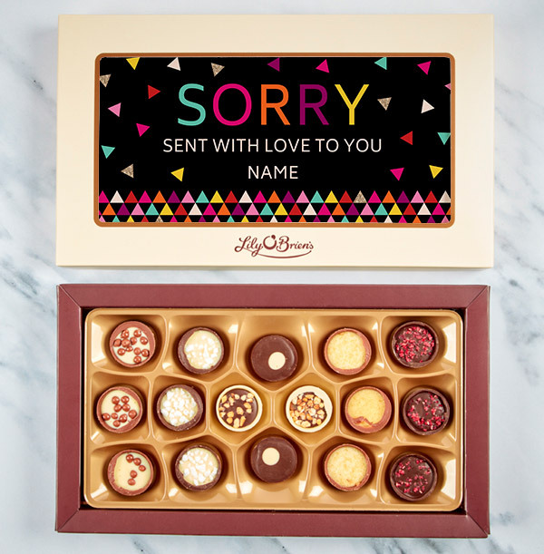 Sorry Personalised Chocolates - Box of 16