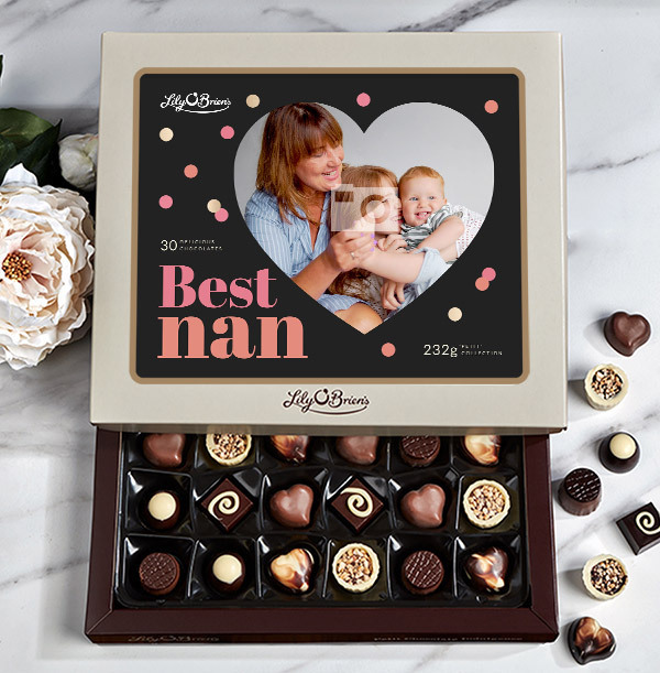 Best Nan Personalised Photo Chocolates - Box of 30