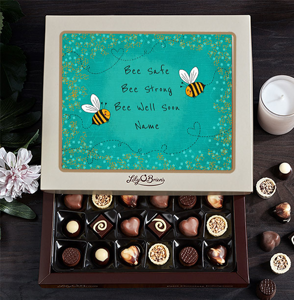 Bee Well Soon Personalised Chocolate - Box of 30