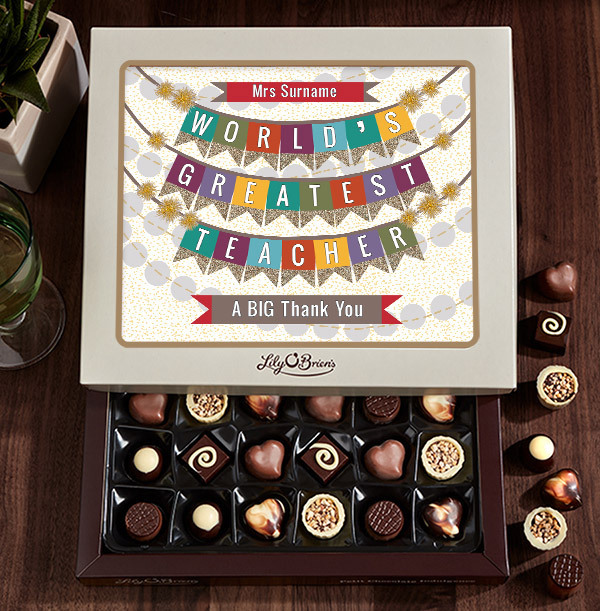World's Greatest Teacher Chocolates - Box of 30
