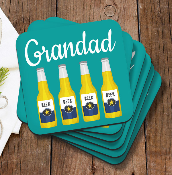 Grandad Personalised Coaster