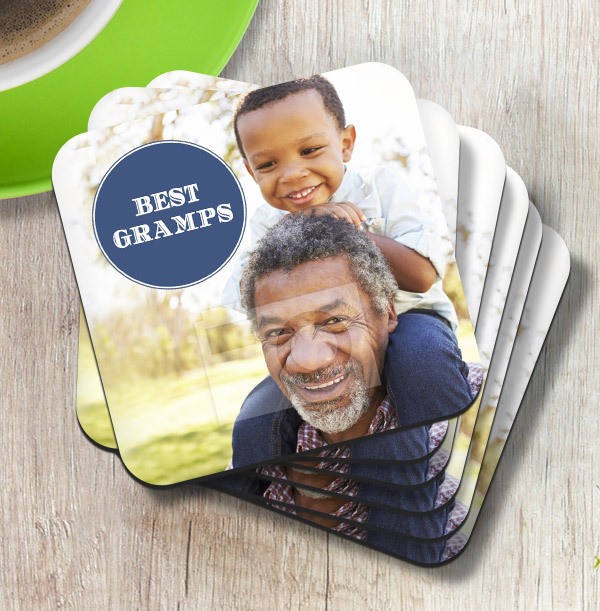Best Gramps Photo Upload Coaster