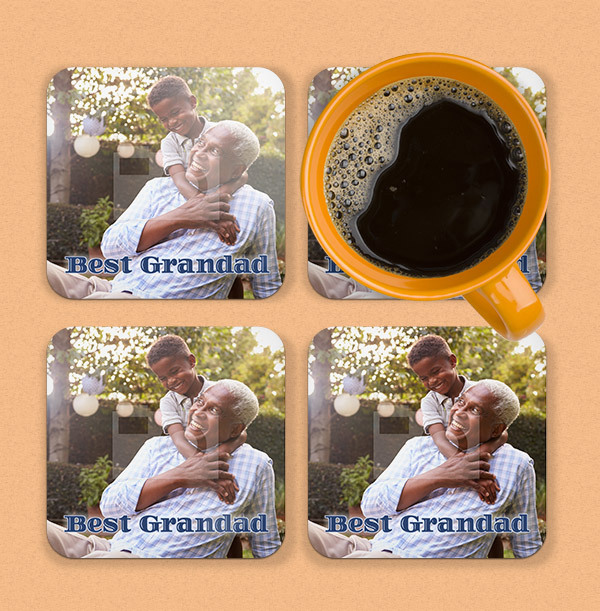 Best Grandad Photo Upload Coaster