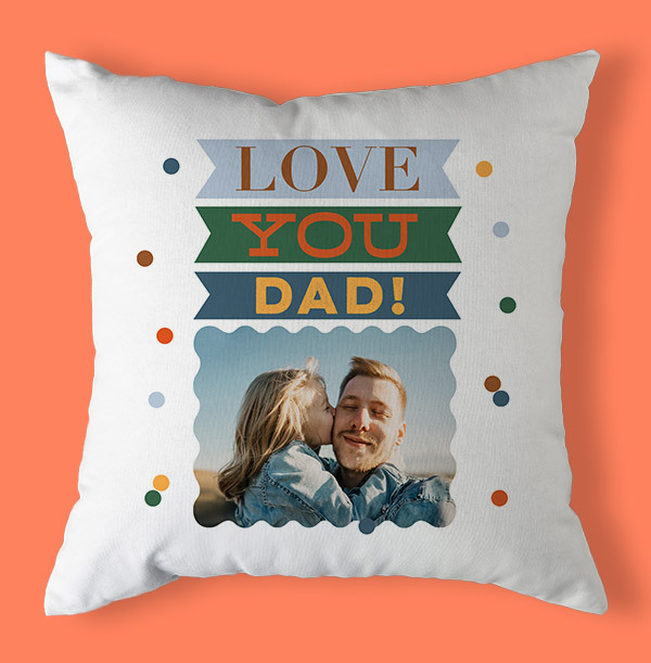 Love You Dad Photo Personalised Cushion