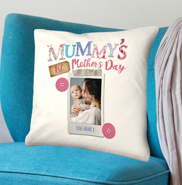 Mummy's 1st Mother's Day Photo Personalised Cushion