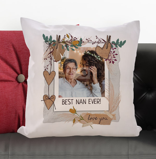 Best Nan Photo Personalised Cushion