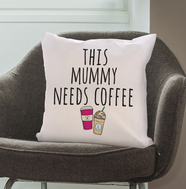 Mummy needs Coffee Personalised Cushion