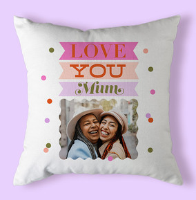 Love You Mum Personalised Photo Cushion