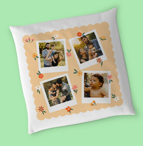 Floral Multi Photo Cushion