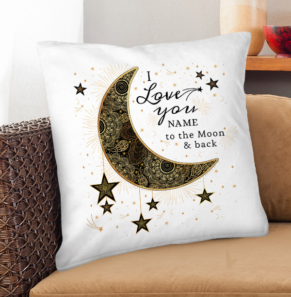 Love You to the Moon and Back Personalised Cushion