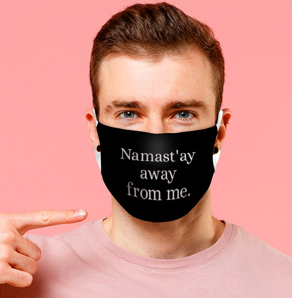 ZDISC - Namast'ay Away from Me Personalised Face Mask