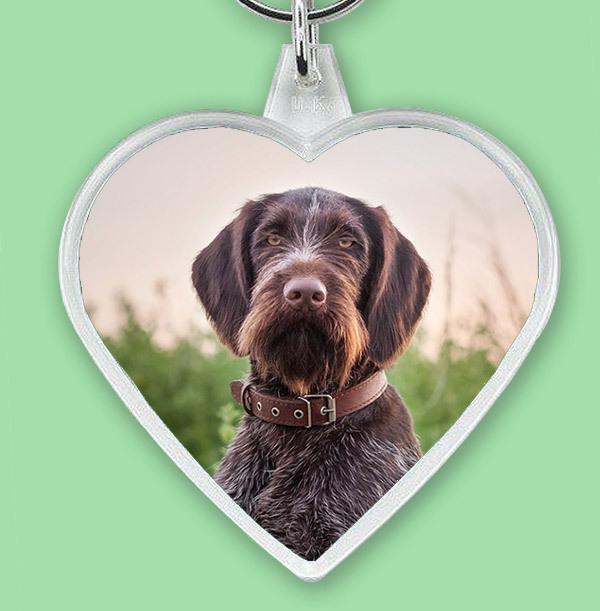 Full Photo Dog Heart Keyring