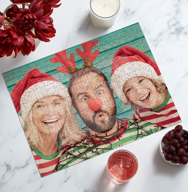 Full Photo Upload Christmas Silly Face Jigsaw