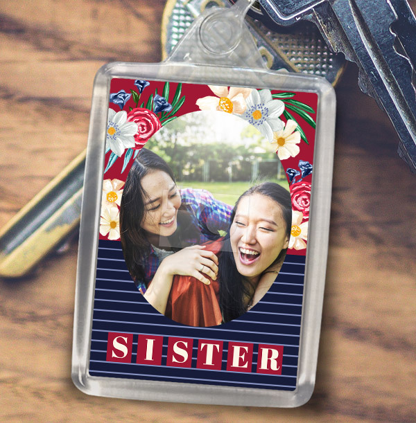 Sister Photo Keyring