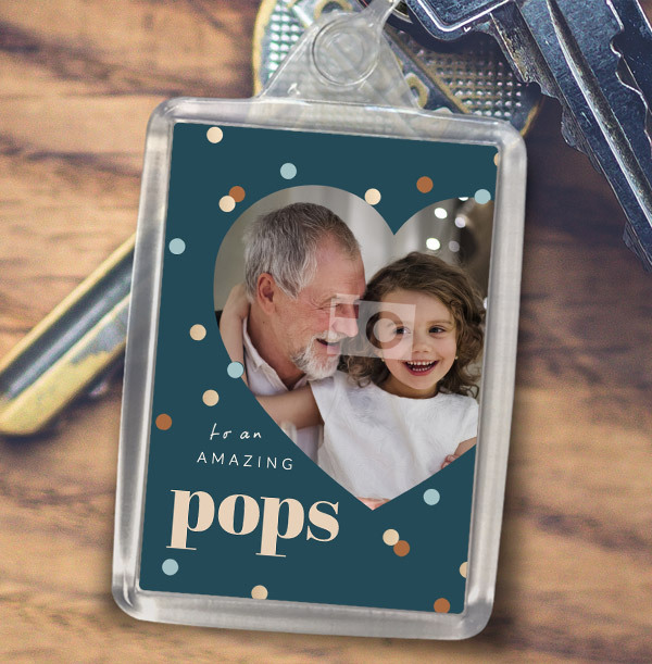 For An Amazing Pops Photo Keyring