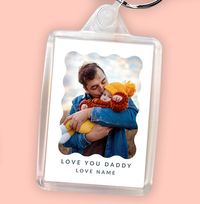 Tap to view Love You Daddy Photo Personalised Keyring