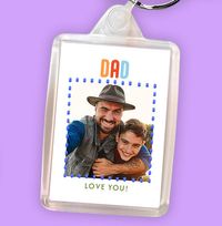 Tap to view Dad Photo Personalised Keyring