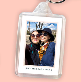 Full Photo Keyring with Text