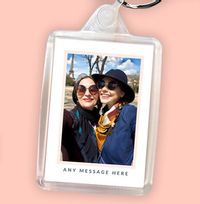 Tap to view Full Photo Keyring with Text