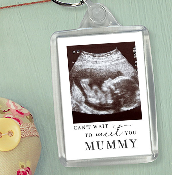 Can't Wait To Meet You Mummy Photo Keyring