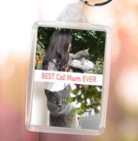 Tap to view Best Cat Mum Ever Photo Keyring