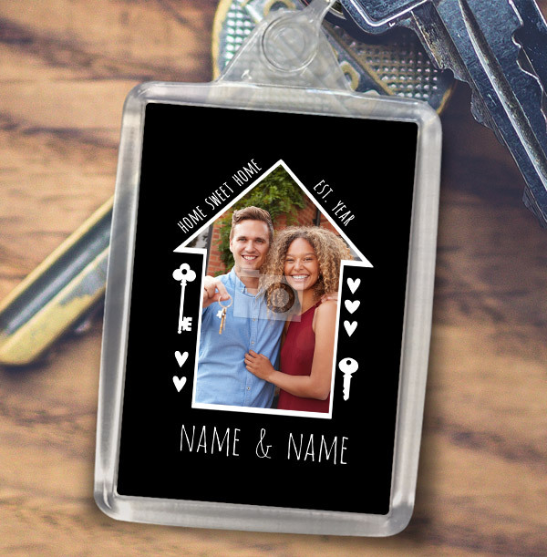 New Home Photo Portrait Keyring