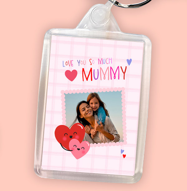 Photo Upload Love You Mummy Keyring