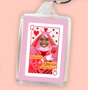 Queen of My Heart Photo Keyring
