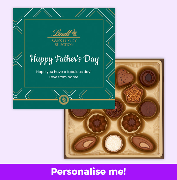 Happy Father's Day Lindt Chocolate Box 143g