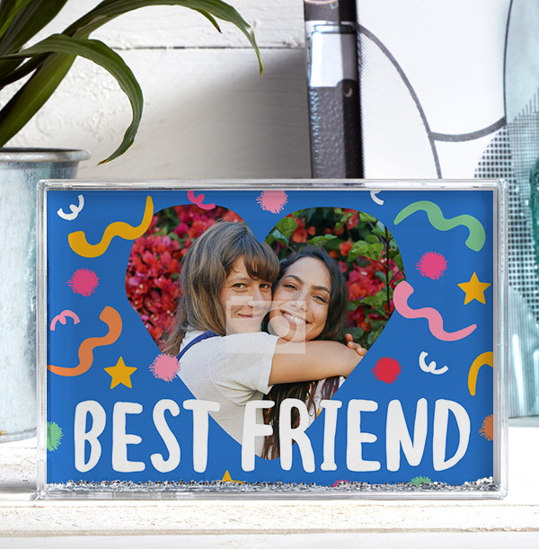 Best Friend Glitter Photo Block - Landscape