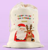 Tap to view Happy First Christmas Santa Sack