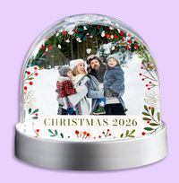 Tap to view Winterberry Christmas Photo Upload Snow Globe