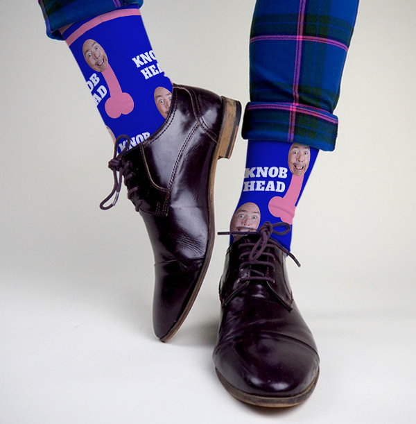 Knob Head Novelty Photo Upload Socks